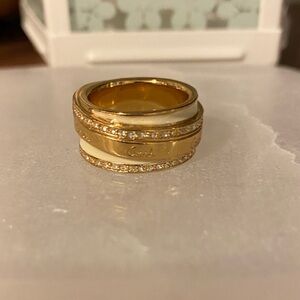Coach Gold and Silver Women's Ring